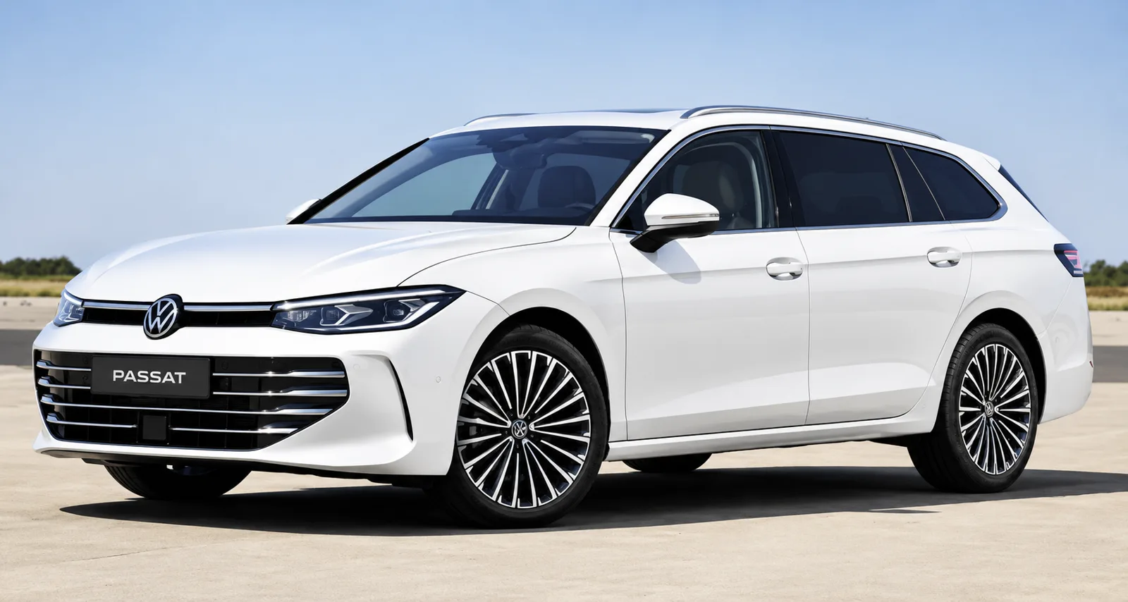 Weißer Volkswagen Passat Variant im Freien